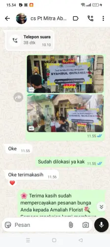 Testimonial Papan Bunga pandeglang